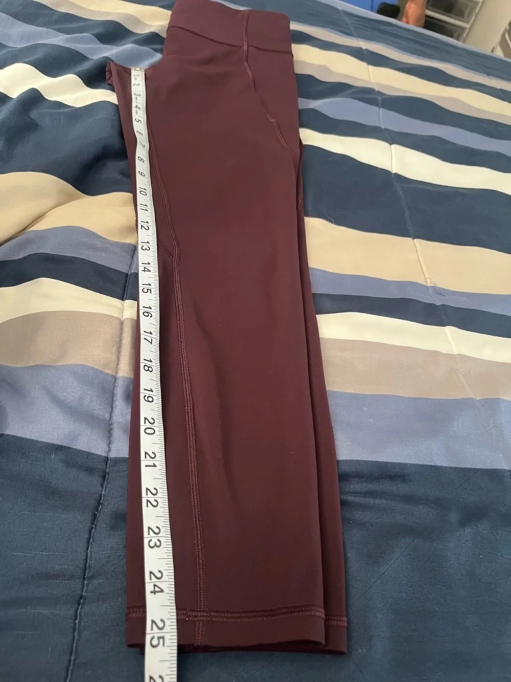 🍋 LIKE NEW Lululemon Time To Sweat 7/8 Tight 25" in Plum Shadow - Sz 8 - Picture 14 of 16